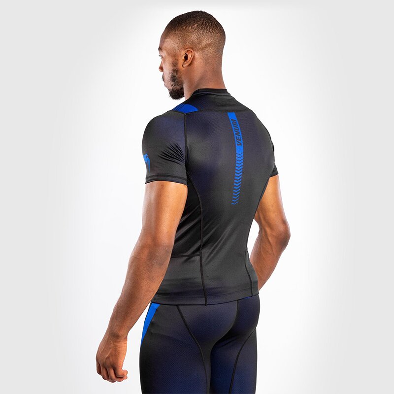 T-SHIRT DE COMPRESSION VENUM NOGI 3.0 - MANCHES COURTES - NOIR/BLEU