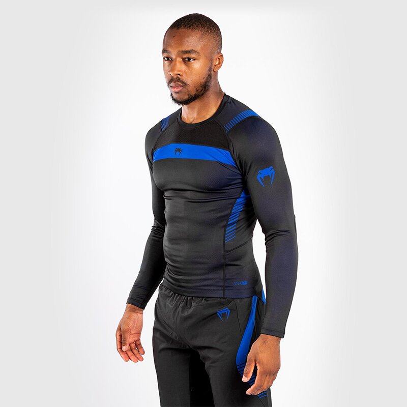 T-SHIRT DE COMPRESSION VENUM NOGI 3.0 - MANCHES LONGUES - NOIR/BLEU