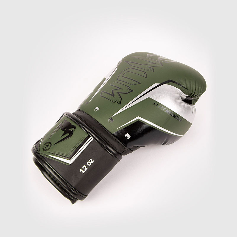 GANTS DE BOXE VENUM ELITE EVO - KAKI/ARGENT