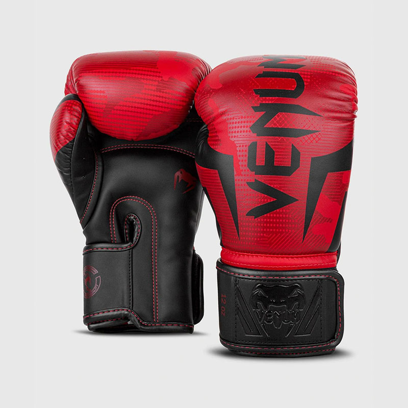 GANTS DE BOXE VENUM ELITE - ROUGE/CAMOUFLAGE