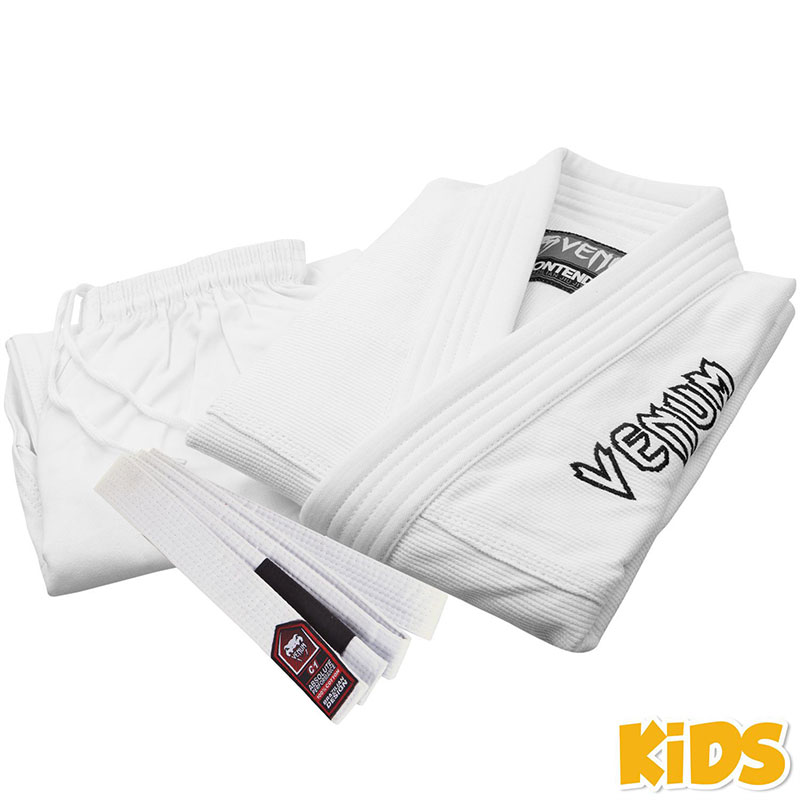 KIMONO JJB ENFANT VENUM CONTENDER + CEINTURE BLANCHE OFFERTE - BLANC