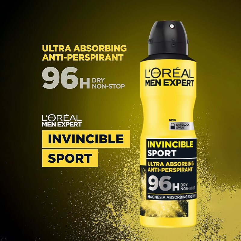 L'ORÉAL PARIS MEN EXPERT - DÉODORANT SPRAY INVINCIBLE SPORT 96H - 250ML