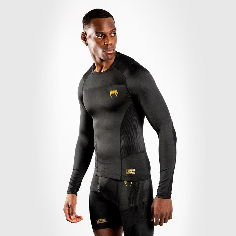 RASHGUARD VENUM G-FIT - MANCHES LONGUES - NOIR/OR