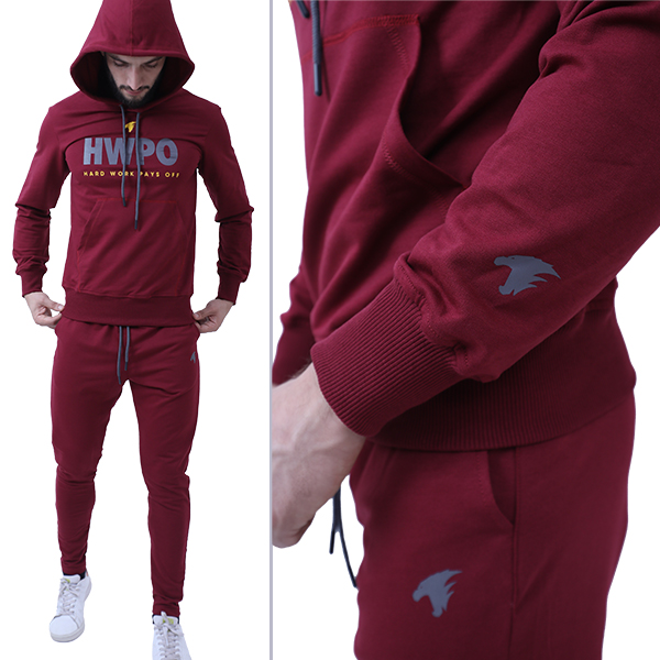 Zilla USA 3 PIECE HWPO TRACKSUIT SET BORDEAUX