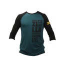 Zilla USA CF BOX 3/4 SLEEVE SHIRT BLACK TURQUOISE