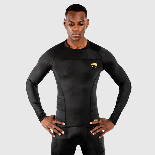 [VENUM-03726-126-L] RASHGUARD VENUM G-FIT - MANCHES LONGUES - NOIR/OR (L)