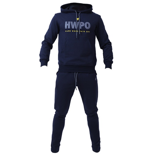 [ZILLA-BL-SWEAT-M1-L] Zilla USA 3 PIECE HWPO TRACKSUIT SET BLUE NAVY (L)