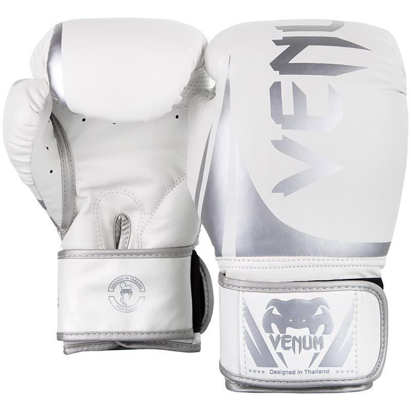 [VENUM-0661-224-16oz] GANTS DE BOXE VENUM CHALLENGER 2.0 BLANC/ARGENT (16 oz)