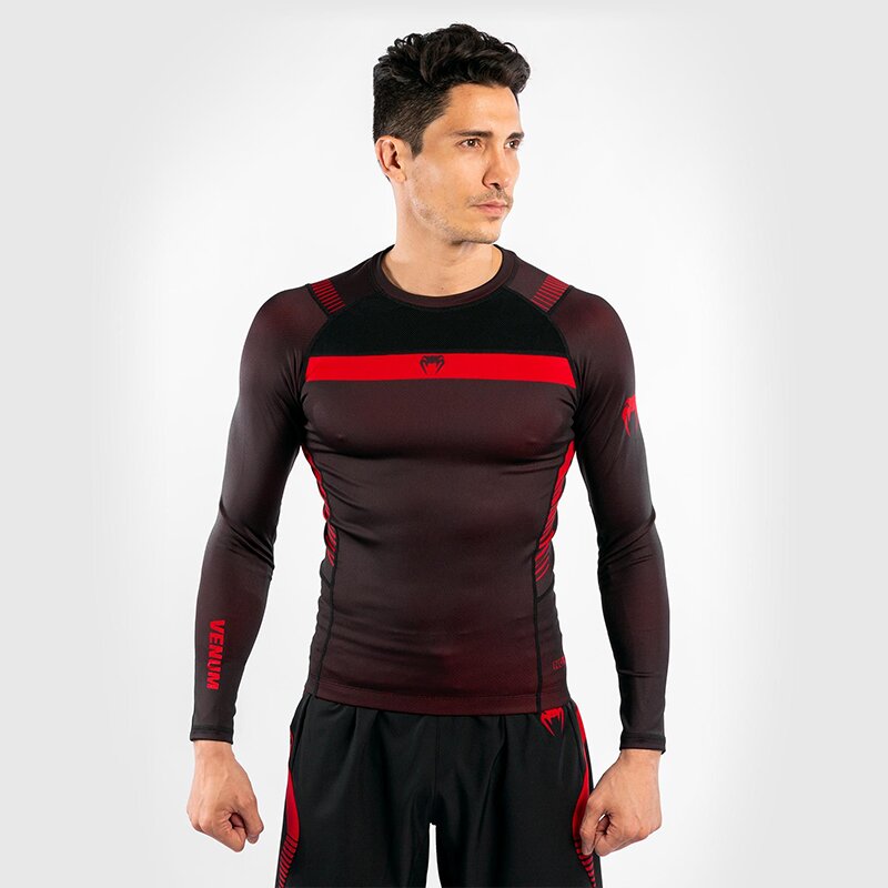 [VENUM-04235-100-XXL] T-SHIRT DE COMPRESSION VENUM NOGI 3.0 - MANCHES LONGUES - NOIR/ROUGE (XXL)