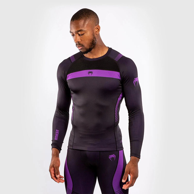 [VENUM-04235-107-XXL] T-SHIRT DE COMPRESSION VENUM NOGI 3.0 - MANCHES LONGUES - NOIR/VIOLET (XXL)