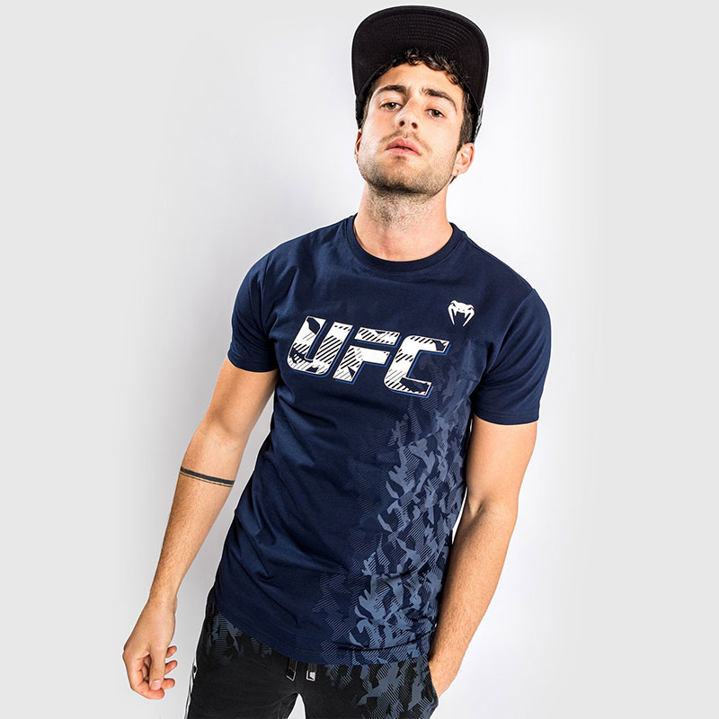 [VNMUFC-00052-018-S] T-SHIRT MANCHES COURTES EN COTON HOMME UFC VENUM AUTHENTIC FIGHT WEEK - BLEU MARINE (S)