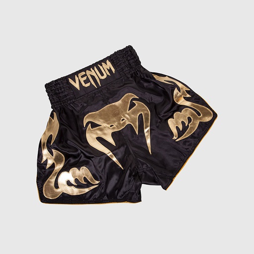 [EU-VENUM-2040-Black/Gold-L] SHORT DE BOXE THAÏ VENUM BANGKOK INFERNO - NOIR/OR (L)