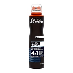 L'ORÉAL PARIS MEN EXPERT - DÉODORANT SPRAY CARBON PROTECT 0% ALUMINUM SALTS - 250ML