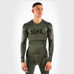 T-SHIRT DE COMPRESSION MANCHES LONGUES HOMME UFC VENUM AUTHENTIC FIGHT WEEK - KAKI