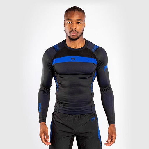 T-SHIRT DE COMPRESSION VENUM NOGI 3.0 - MANCHES LONGUES - NOIR/BLEU