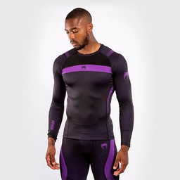 T-SHIRT DE COMPRESSION VENUM NOGI 3.0 - MANCHES LONGUES - NOIR/VIOLET